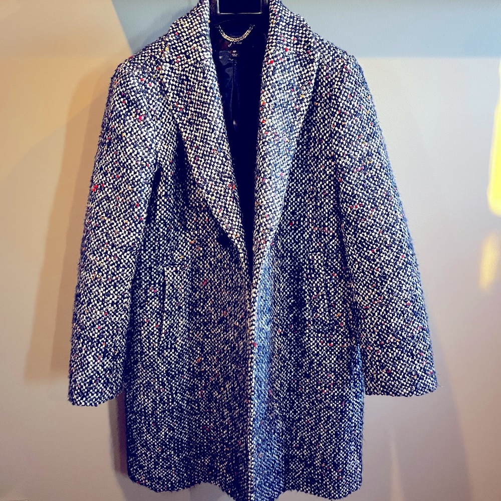 J. Crew Daphne top coat in Italian tweed